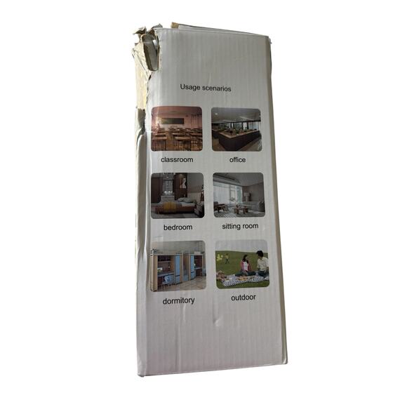 In Box Portable Air Cooler Fan w/ Humidifier LED Light Timer Mini AC Leather - Picture 3 of 7